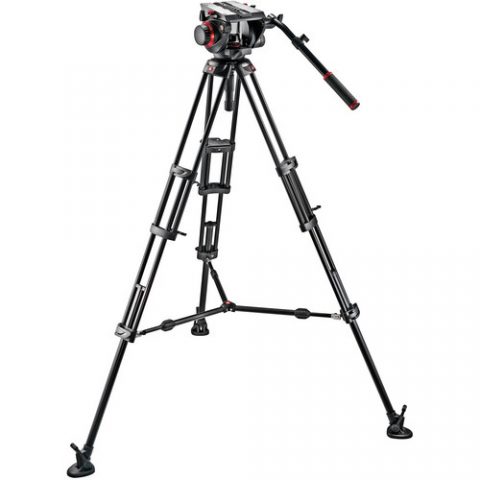 Manfrotto 509HD Video Head & 545B Aluminum Tripod Pro 1