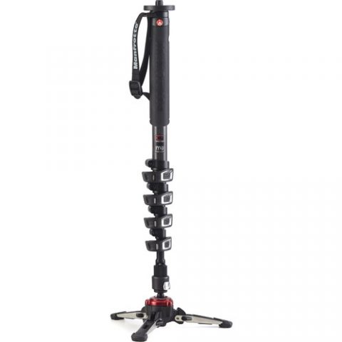 Manfrotto Xpro 5 Section Carbon Fiber Video Monopod, Black 1